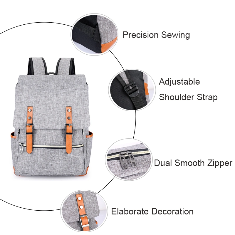 15.6 Inch Laptop School Backpack Travel Bag Casual Men Women&prime;s Backpacks