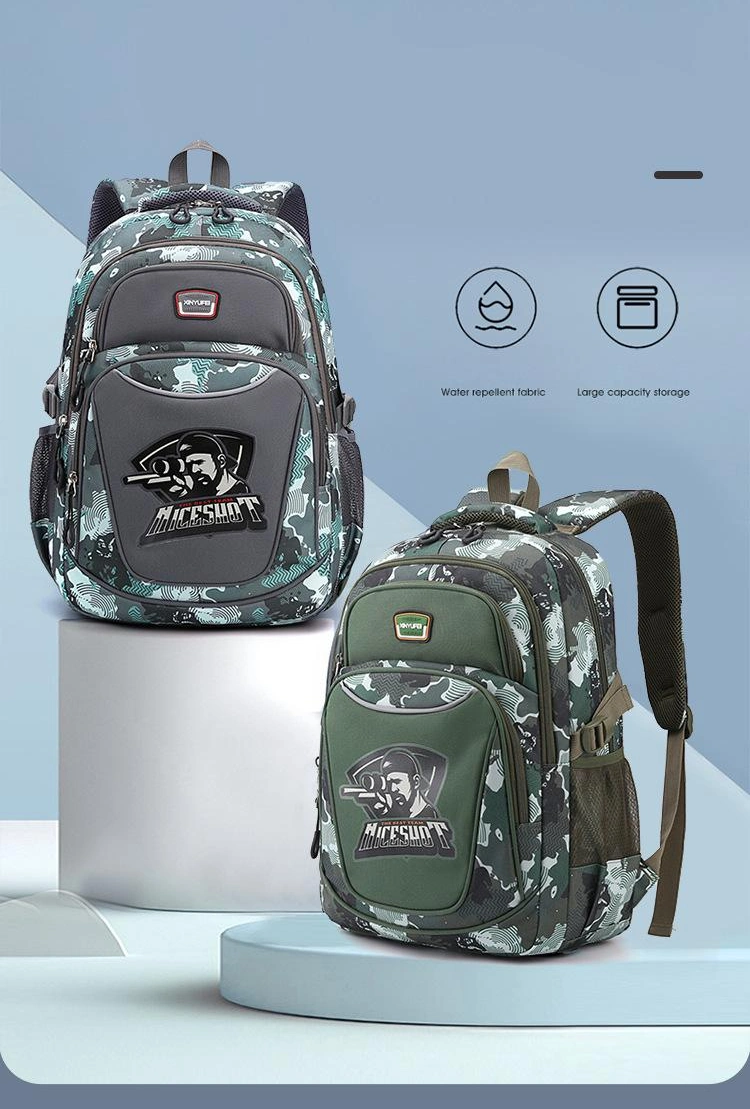 Custom Kids Camouflage Backpack Large Capacity Boy Cool School Backpack
