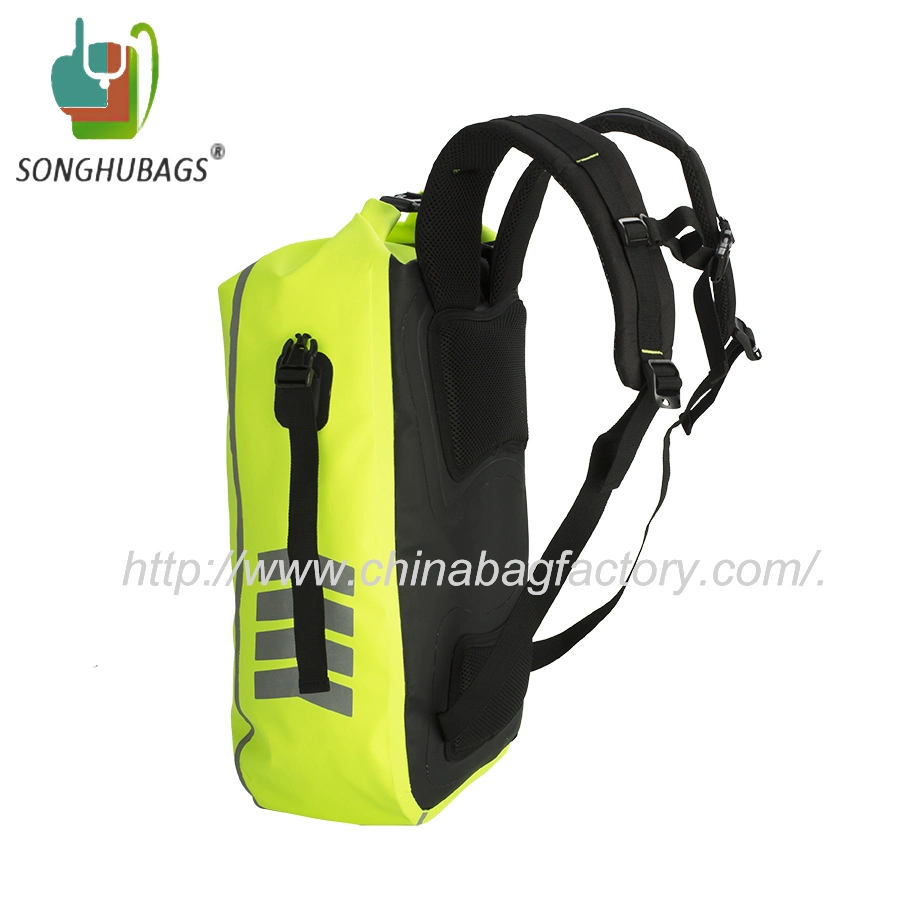 Custom Unisex New Fashion PVC Tarpaulin Black School Outdoor Sports Travel Hunting Hiking Waterproof Dry Backpack Shoulder Bag