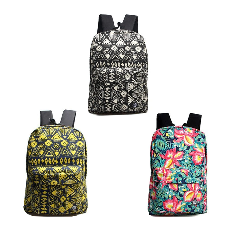 Fashion Trend Allover Printed Name Brand Bag Backpacks
