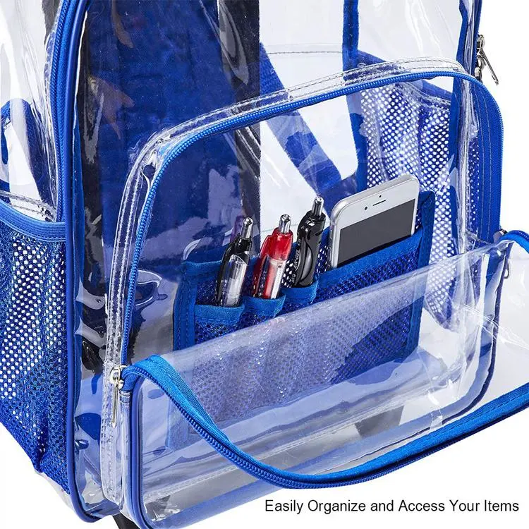 Promotional Child Rolling Fashion Unisex Clear PVC Backpack