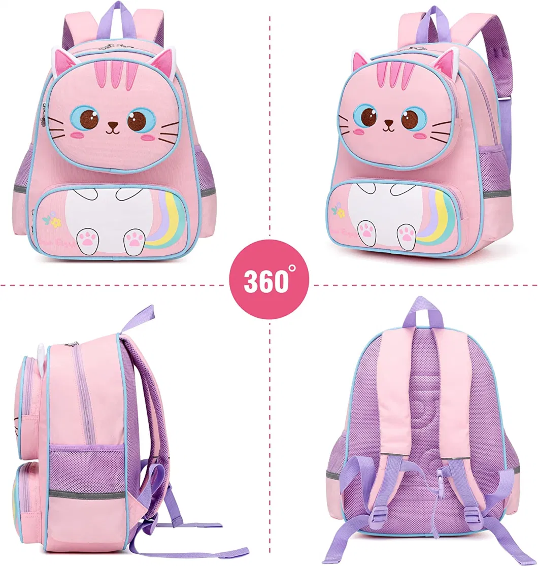Cute 3D Cartoon Pink Rabbit Kids Kindergarten Backpack School Backpack