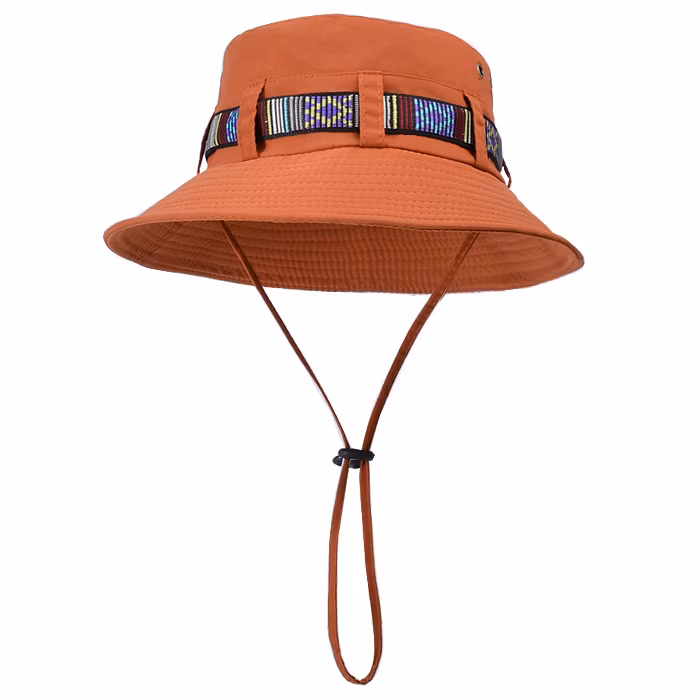 Spring Summer Fashion Ribbon Bucket Hat for Men and Women Wide Brim Outdoor Fishing Hiking Sun Hat UV Protection Stylish Sun Hat Bucket Hat