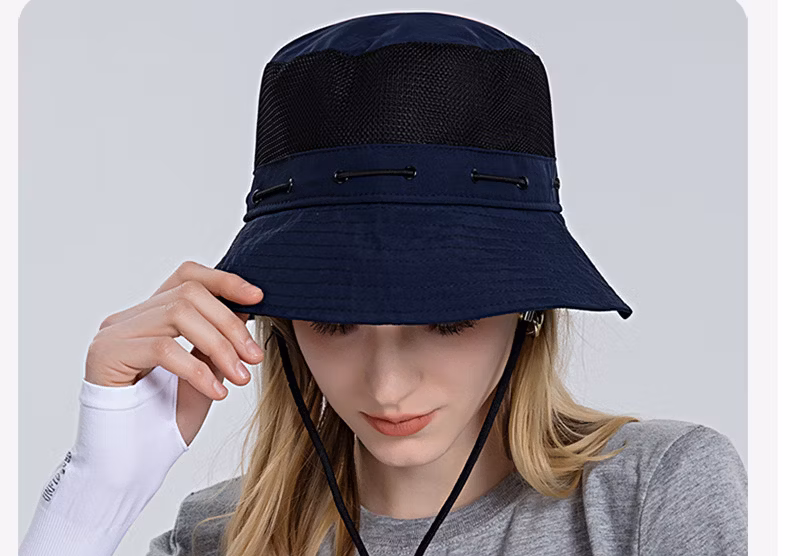 Summer Quick Dry Sun Protection Bucket Hat for Men and Women Outdoor Fishing Hiking Breathable Sun Hat with Wide Brim Face Shielding Bucket Hat