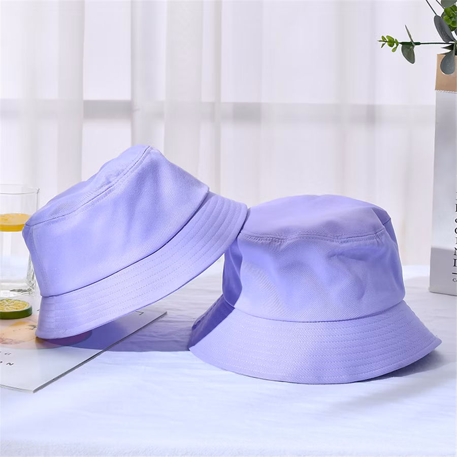 Sunbonnet Fedoras Outdoor Fisherman Hat Beach New Unisex Cotton Bucket Hats Women Summer Sunscreen Panama Hat Men Pure Color