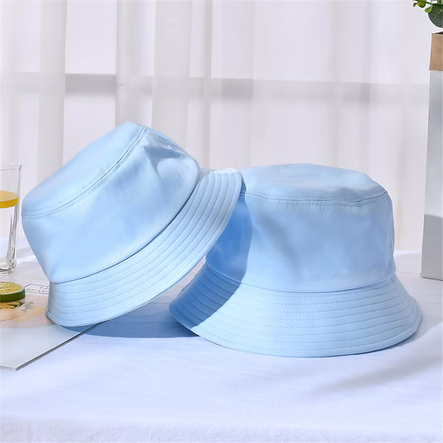 Sunbonnet Fedoras Outdoor Fisherman Hat Beach New Unisex Cotton Bucket Hats Women Summer Sunscreen Panama Hat Men Pure Color