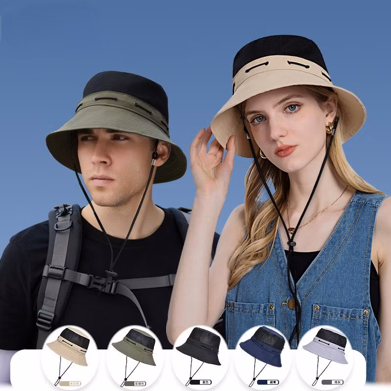 Summer Quick Dry Sun Protection Bucket Hat for Men and Women Outdoor Fishing Hiking Breathable Sun Hat with Wide Brim Face Shielding Bucket Hat