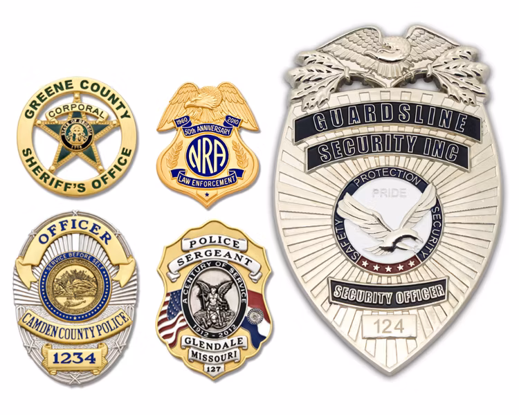 Factory Supply Custom Metal Iron Enamel Pin Badge Stamped Silver Plated Number Letter Lapel Pin with Competitive Price