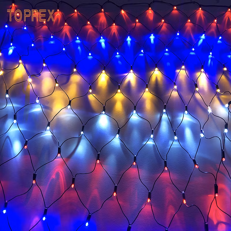 Customizable Cool Decoration Ideas Outdoor Ornaments Lighting IP65 High Brightness RGB Net Christmas Tree Lights with CE&RoHS