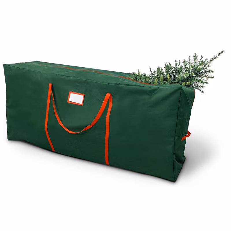 Heavy Duty 600d Oxford Fabric Storage Bag Strap Foldable Protective Christmas Tree Decorations Wrapping Paper Labels Ribbons