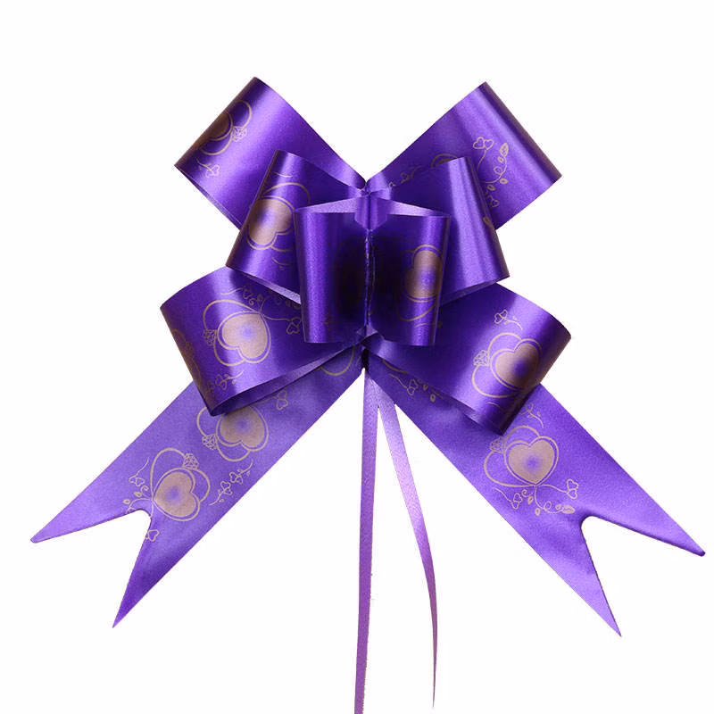 5*79cm Christmas Gift Wrap Pull Bows Christmas Tree Ribbons New Year Decorations for Home Wedding Car Decor Craft Bows