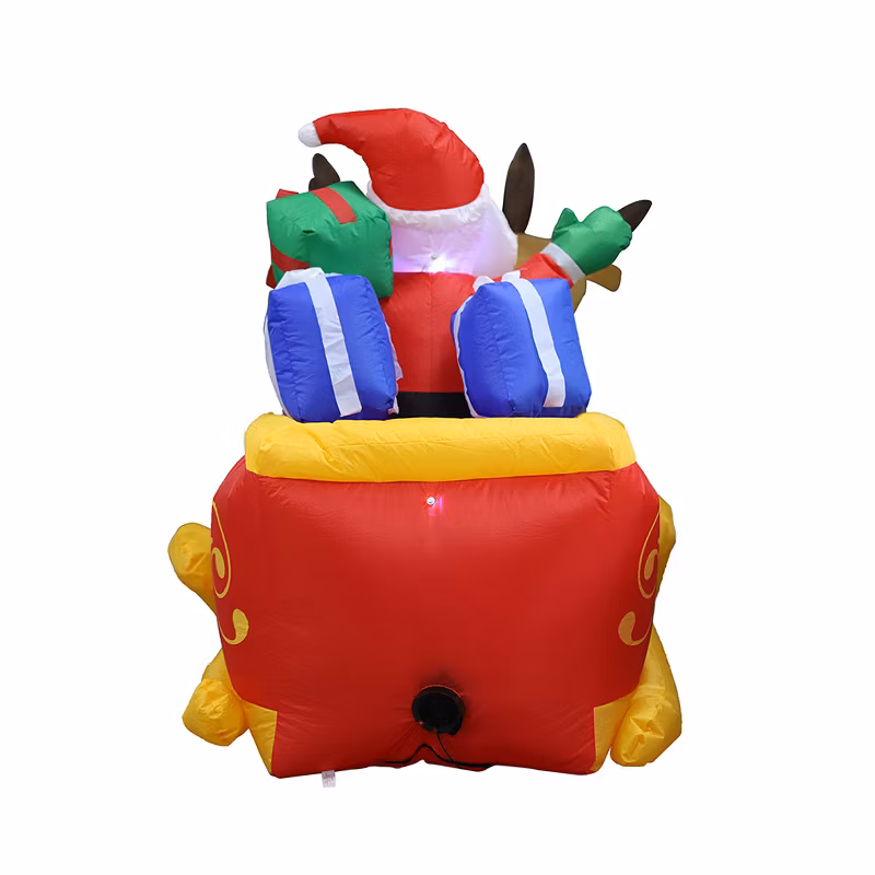 Christmas Decorations Lighting Props 1.5m Inflatable Gift Bag Santa Claus Inflatable