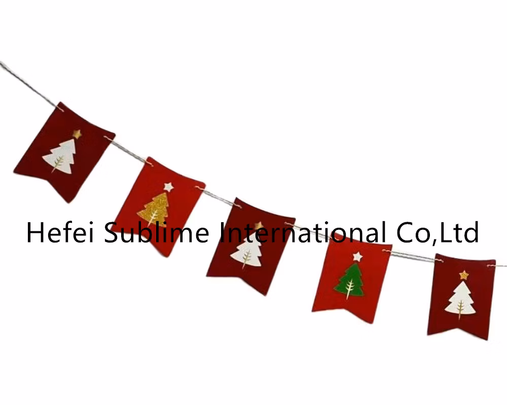Christmas Party Hanging Decorations Paper Garland Banner Bunting for Home