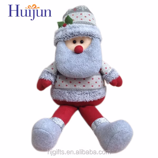 Custom 18 Inch Sitting Santa Claus Christmas Decoration Xmas Gift Christmas Doll