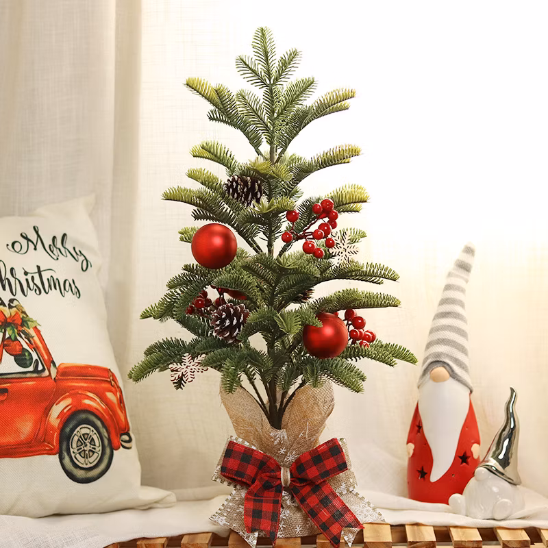 Christmas Wreath Artificial Pine Cone Red Berry Garland Hanging Door Wall Decor