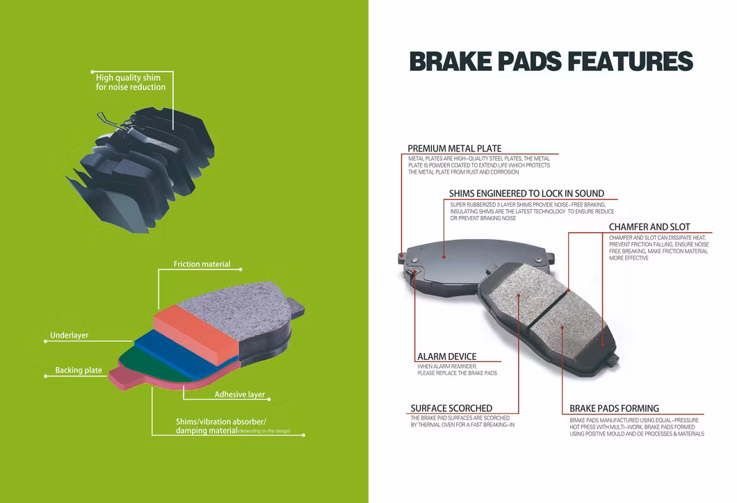 D332-7186 Car Accessories Motorcycle Parts Alloy Rims Brake Pads for Mazda