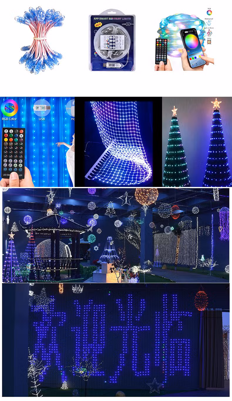 Flexible LED Grid Mesh Pixel Lights Outdoor Screen Advertisi Transparent Glass Soft Display Screen RGB Full Colors Spi Ttl DMX512 P50 P100 for Video Advertising