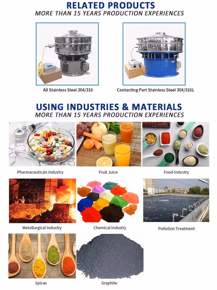 Ultrafine Circular Rotary Granule Powder Ultrasonic Vibrating Screen Vibrating Sifter Machine for Flour Pharmaceutical Industry
