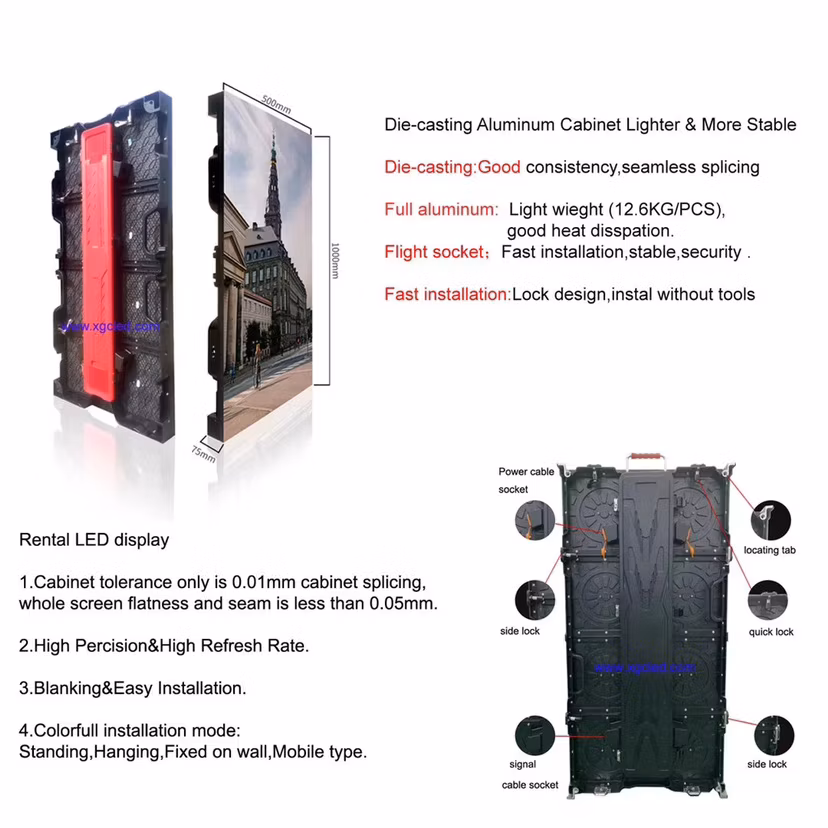P3.9 P4.8 P2.9 P2.6 Indoor Stage LED Video Wall Screen Full Color Outdoor Rental Advertising LED Display