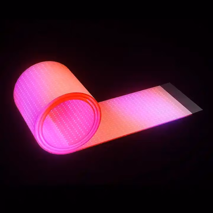 P4 P6 P8 P10 Adhesive Thin Film Display and Light Back LED Flexible Transparent Film Display Screen for Glass Advertising Screen
