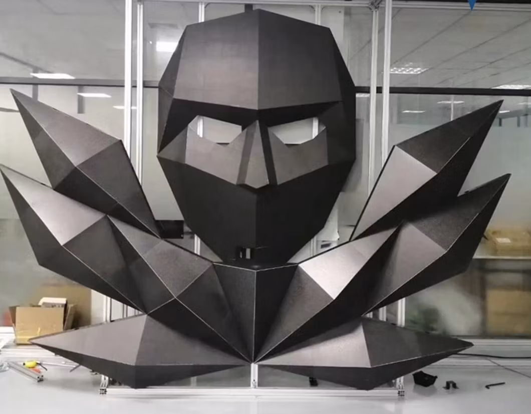 P2 Special Face-Shaped LED Video Wall Display Facade Custom DJ Booth Screen Panel Billboard