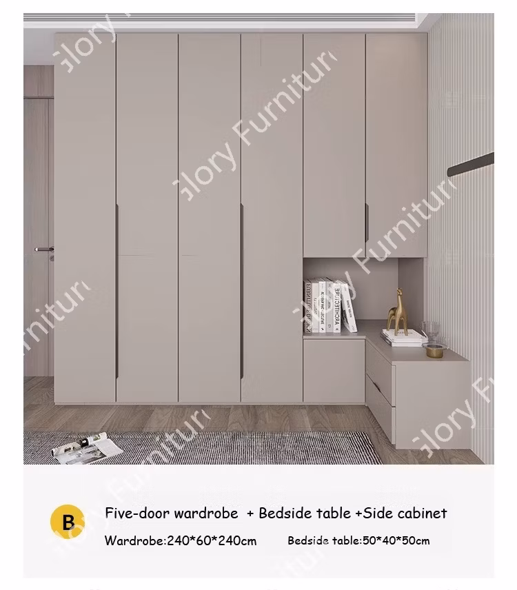 Elegant Coffee Wardrobe, Wooden Furniture, Storage Cabinet for Trendy Bedrooms