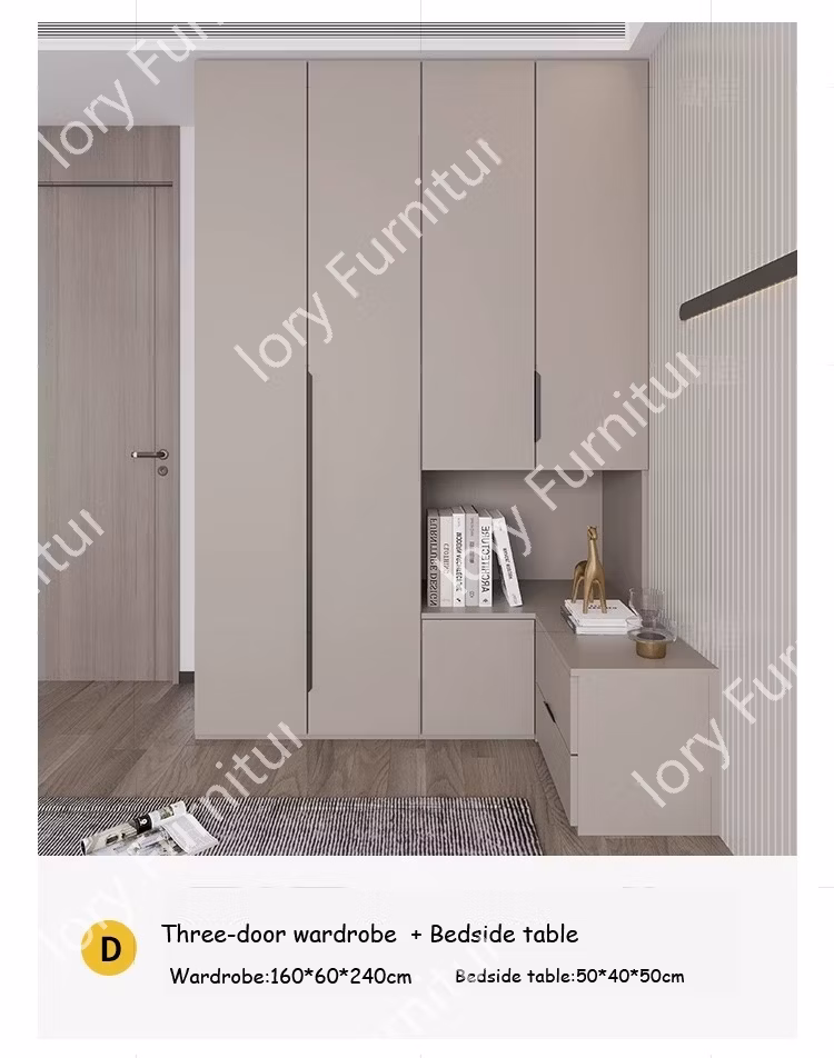 Elegant Coffee Wardrobe, Wooden Furniture, Storage Cabinet for Trendy Bedrooms