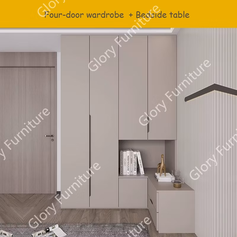 Elegant Coffee Wardrobe, Wooden Furniture, Storage Cabinet for Trendy Bedrooms