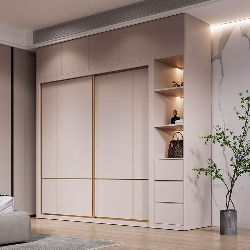 Sliding Door Modern Closet Storage Wardrobe Cabinet Kids Wardrobe Bedroom Furniture Home Customized Size Wooden Wardrobes