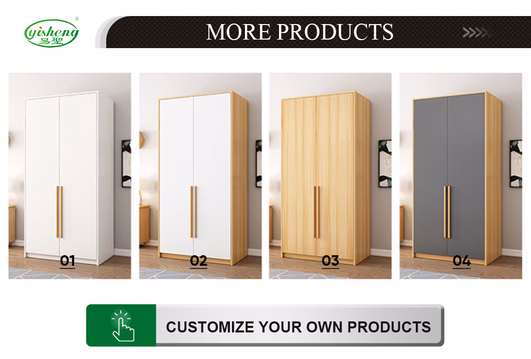 Large Adjustable Storage Space Large Size Solid Wood Wardrobe