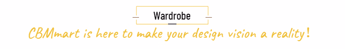 Cbmmart Home Furniture Customized Modern Metal Wooden MDF Closet for Bedroom