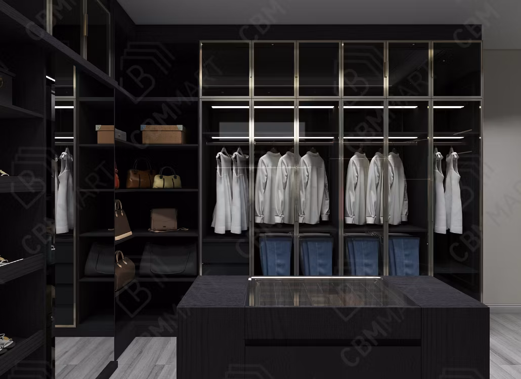 Cbmmart Modern Clothes Storage Cabinets Set Bedroom Furniture Organizer Wardrobe Walk in Closet