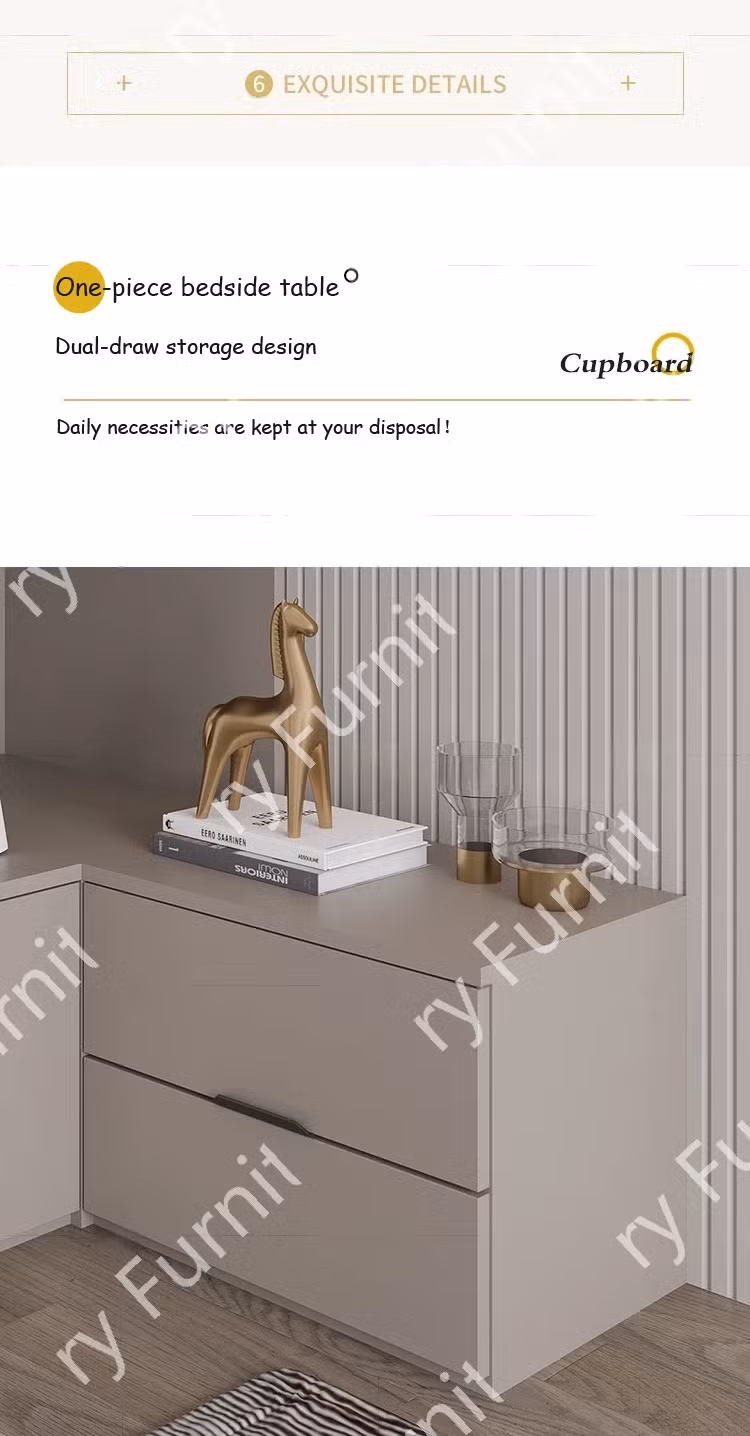 Elegant Coffee Wardrobe, Wooden Furniture, Storage Cabinet for Trendy Bedrooms