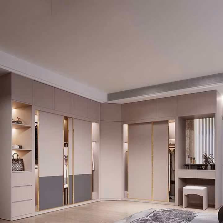 Sliding Door Modern Closet Storage Wardrobe Cabinet Kids Wardrobe Bedroom Furniture Home Customized Size Wooden Wardrobes