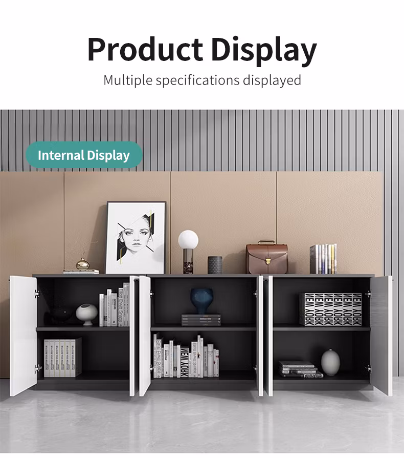 New Style White Handle Storage Wooden Furniture Kitchen Cabinet Liquor Cabinet for Dining Room