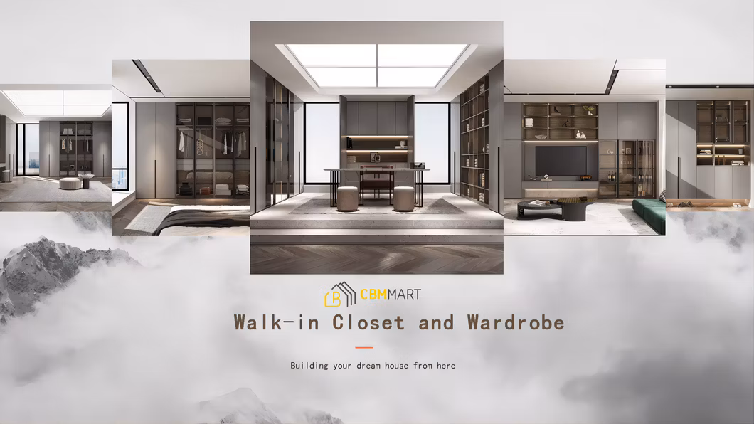 Cbmmart Home Furniture Customized Modern Metal Wooden MDF Closet for Bedroom