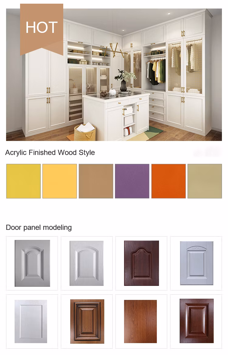 Multiple Storage Spaces European Style White Walk in Closet Modern Bedroom Wardrobe
