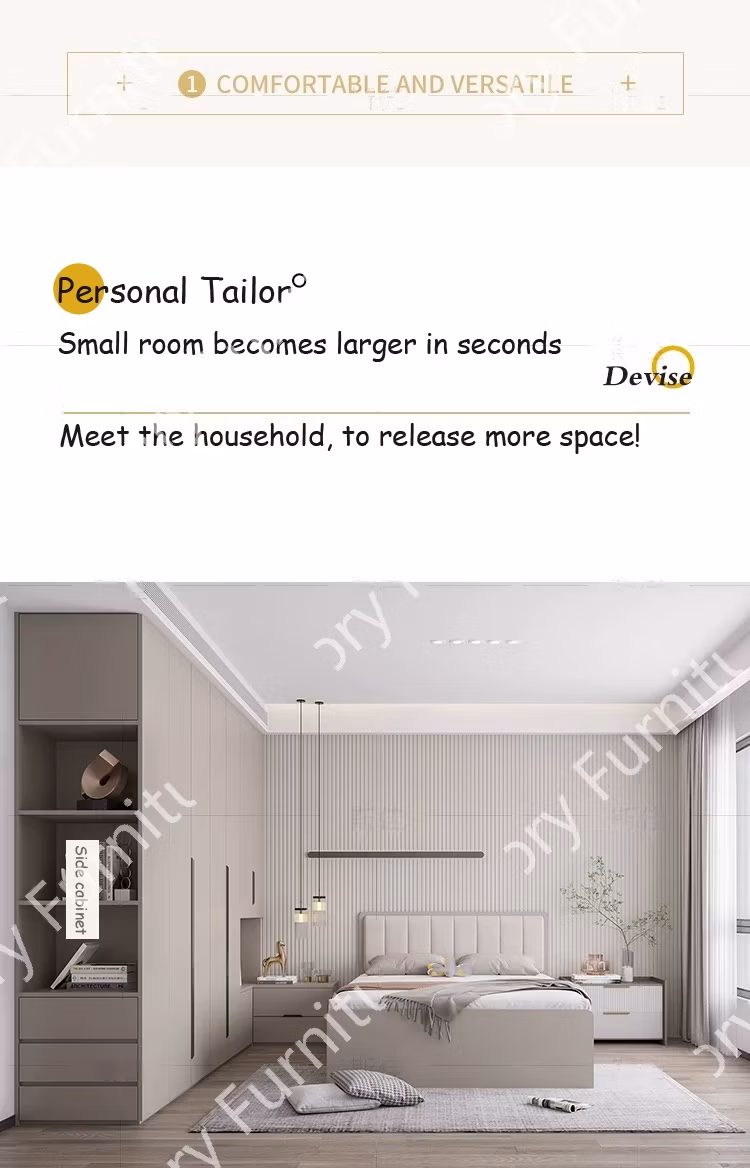 Elegant Coffee Wardrobe, Wooden Furniture, Storage Cabinet for Trendy Bedrooms