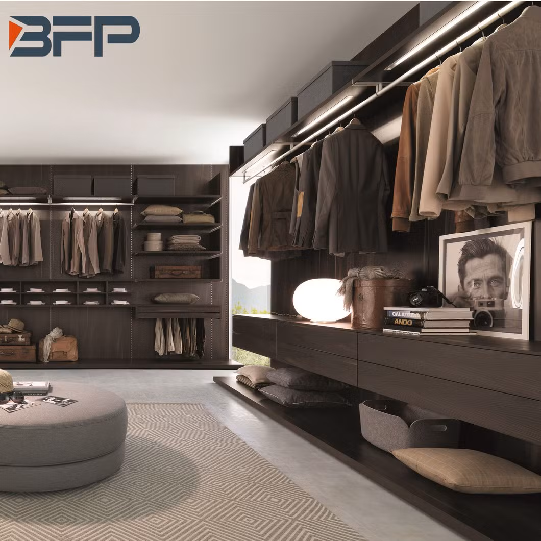 Timeless Simple Design Men′s Walk-in Closet Wardrobe
