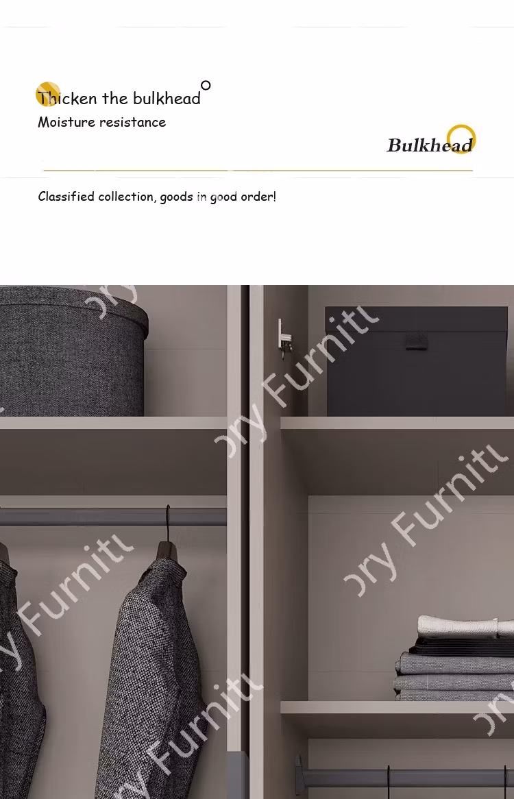Elegant Coffee Wardrobe, Wooden Furniture, Storage Cabinet for Trendy Bedrooms