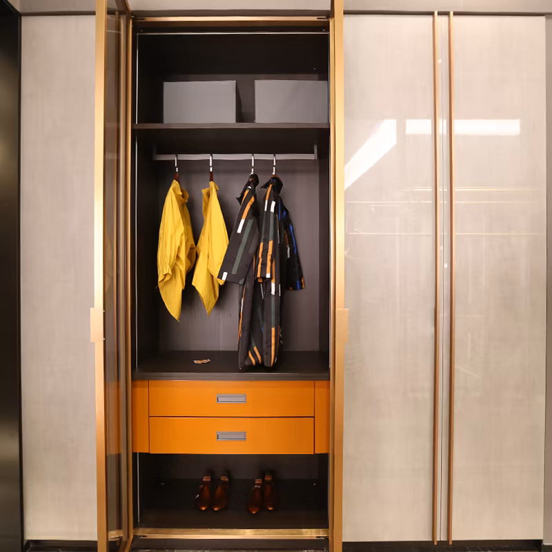 Minimalist Closet Cabinet Design Models Sliding 2 Door Single Wardrobe
