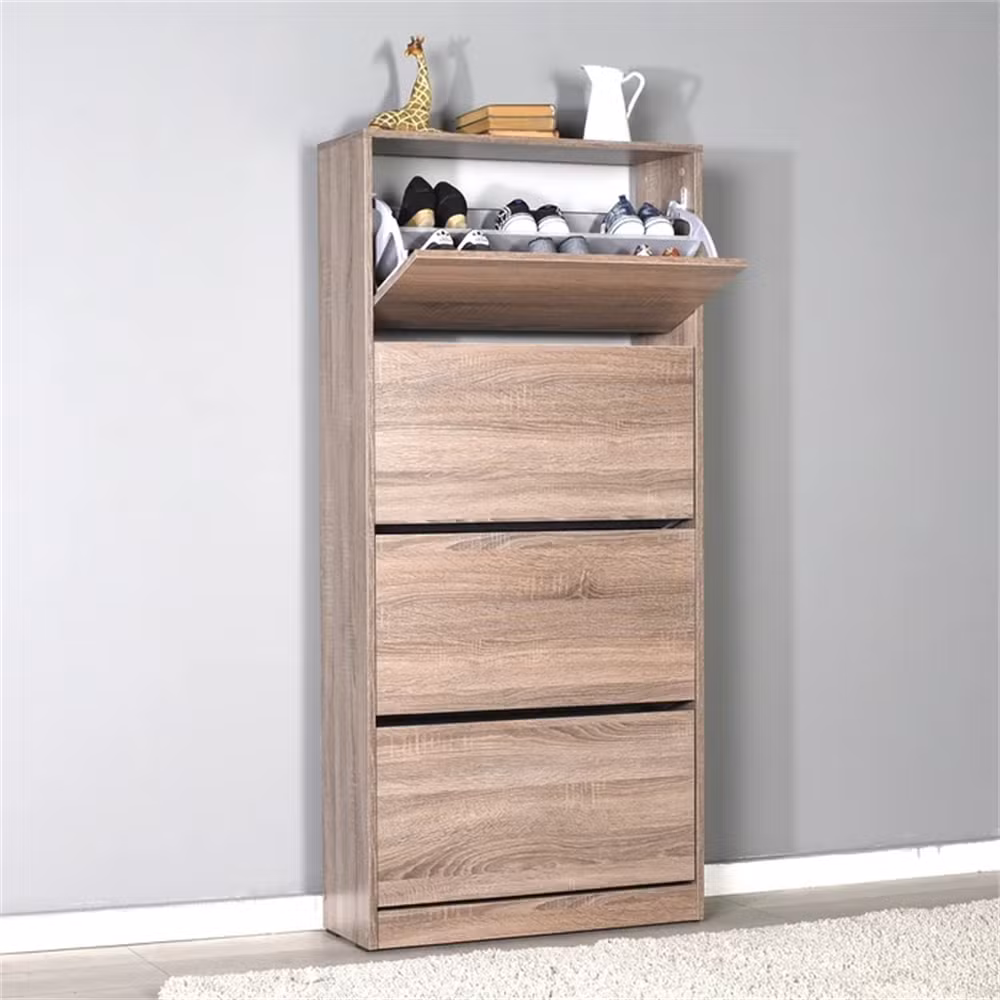 4 Layers Large Space Storage Rack Wooden Home Furniture Minimalist Design Living Room Shoe Cabinet