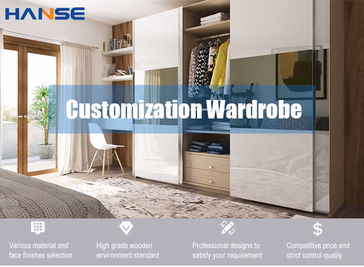 Cheap Modern Bedroom Furniture Design Melamine Board Cloth Wardrobe Designs