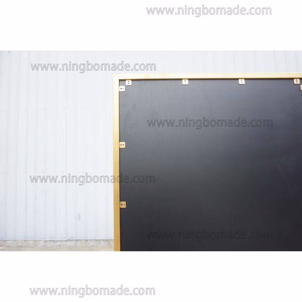 High Fashion Home Furniture Brushed Brass Finish Ebony Black Oak Veneer Base Etagere Cabinet