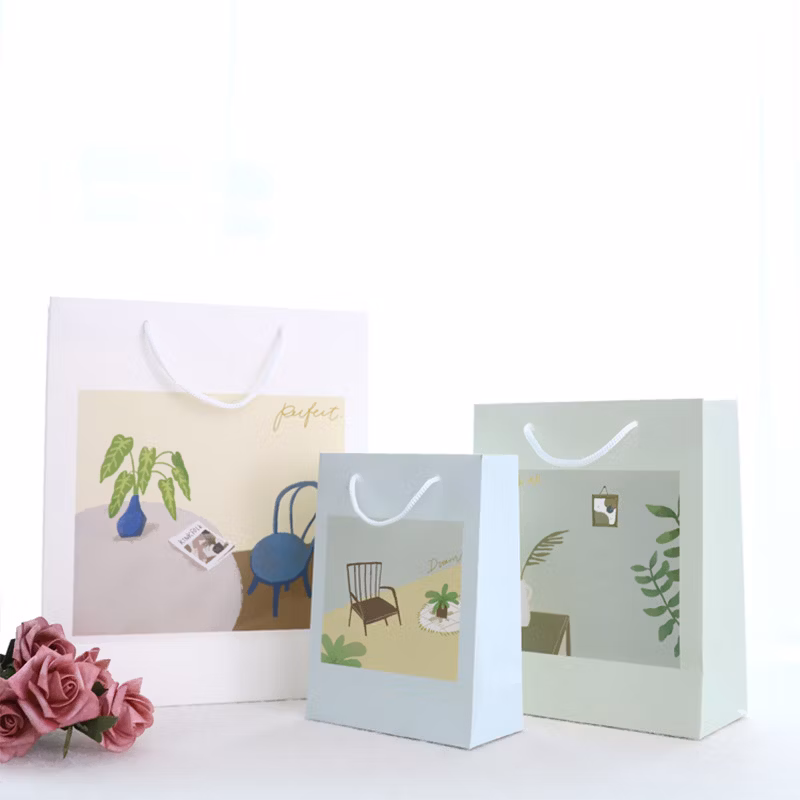 Wholesale Custom Design Simple Shopping Paper Bag Printing Service