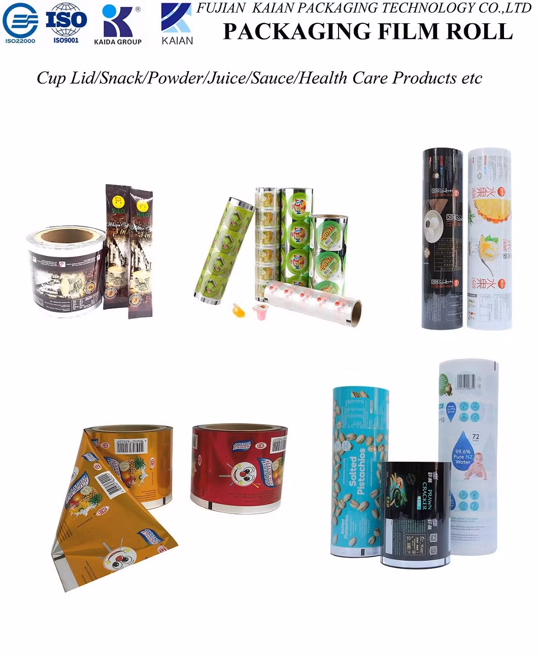 Laminating Material BOPP/VMCPP or Pet/VMPET/PE Snack Packaging Food Grade Plastic Film in Roll Package
