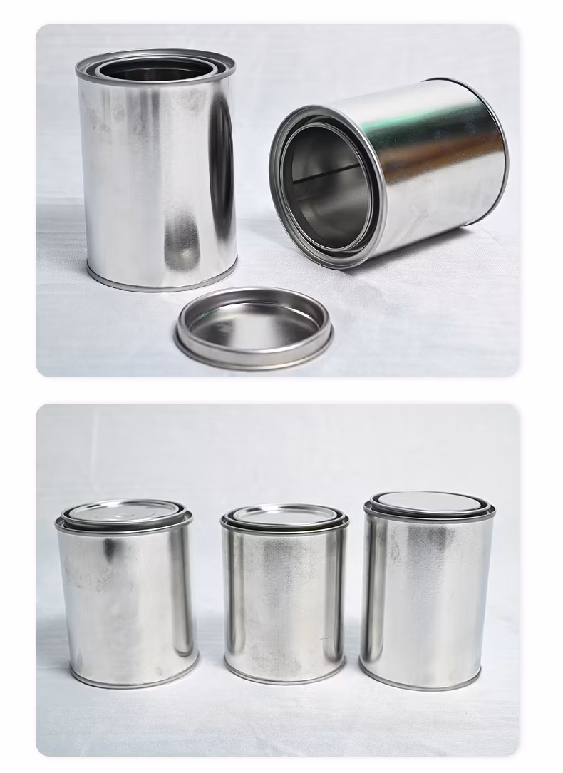 200ml 300ml Round Packaging for Car Putty Packing Container Glue Tinplate Can Engine Oil Metal Can Chemical Industry Empty Can Paint Tin Can