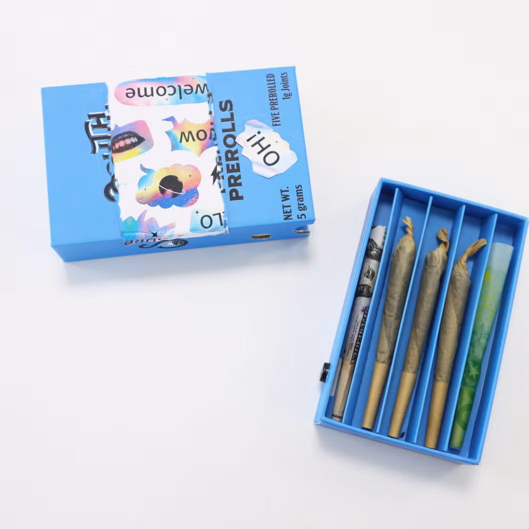 Food Grade Child Safety Paper Box Child Resistant Rectangular Packaging Childproof Child Proof Side Sided Cr Button Custom Paper Box Package