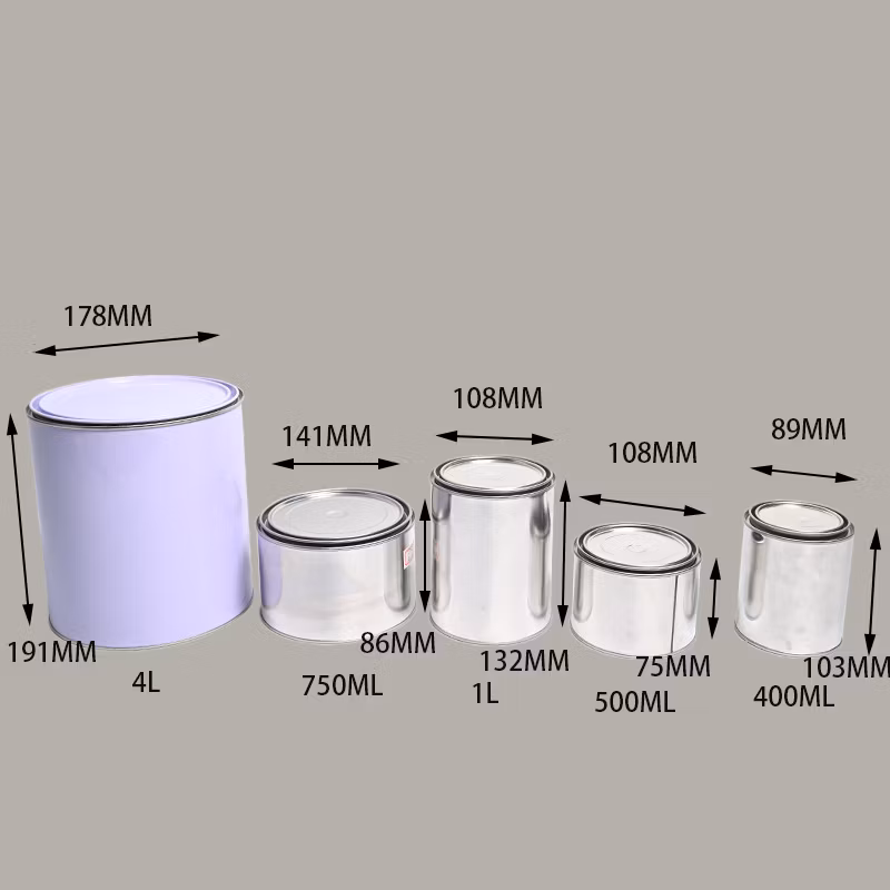200ml 300ml Round Packaging for Car Putty Packing Container Glue Tinplate Can Engine Oil Metal Can Chemical Industry Empty Can Paint Tin Can