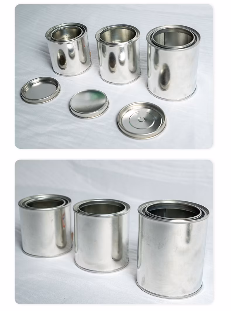 200ml 300ml Round Packaging for Car Putty Packing Container Glue Tinplate Can Engine Oil Metal Can Chemical Industry Empty Can Paint Tin Can